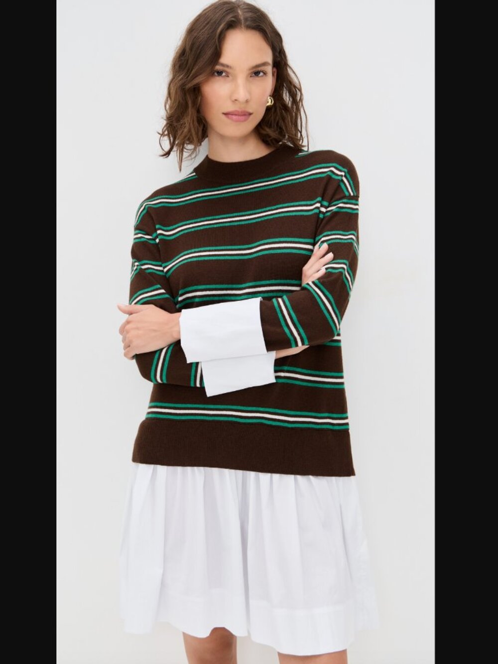 Simon Miller Pip Poplin Combo Sweater Poplin Dress Sz. XS